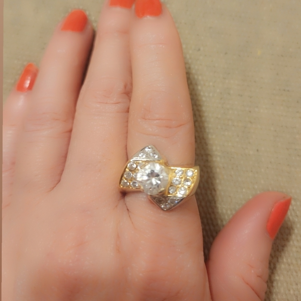 Two Tones,Gold Ring - image 1